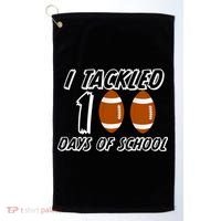 I Tackled 100 Days Of school Golf Towel thumb 0