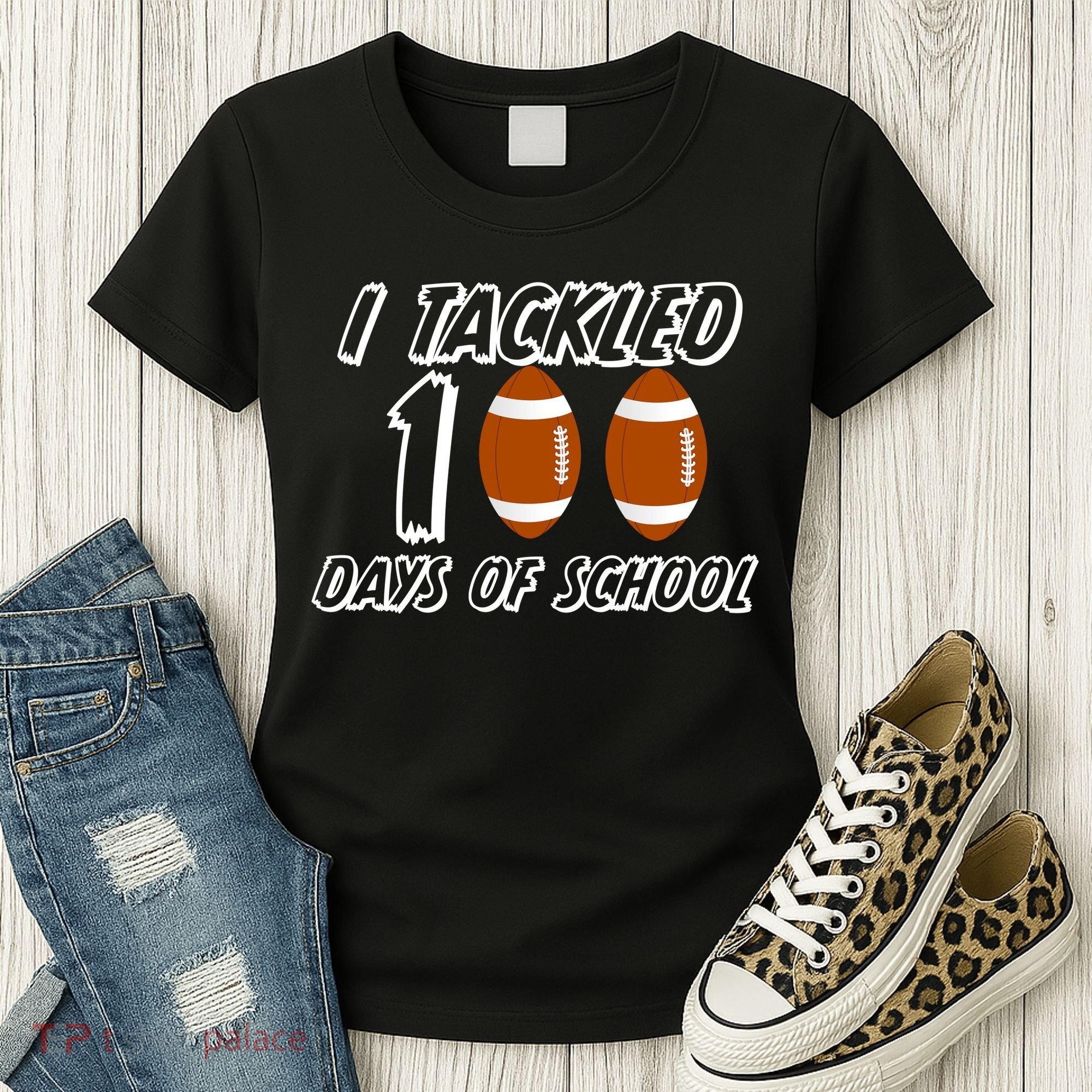 I Tackled 100 Days Of school Women's T-Shirt