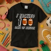 I Tackled 100 Days Of school Kids T-Shirt thumb 3