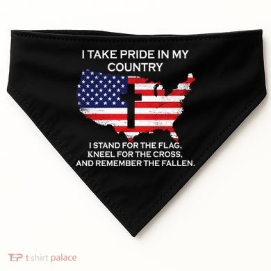 I Take Pride In My Country USA USA-Made Doggie Bandana