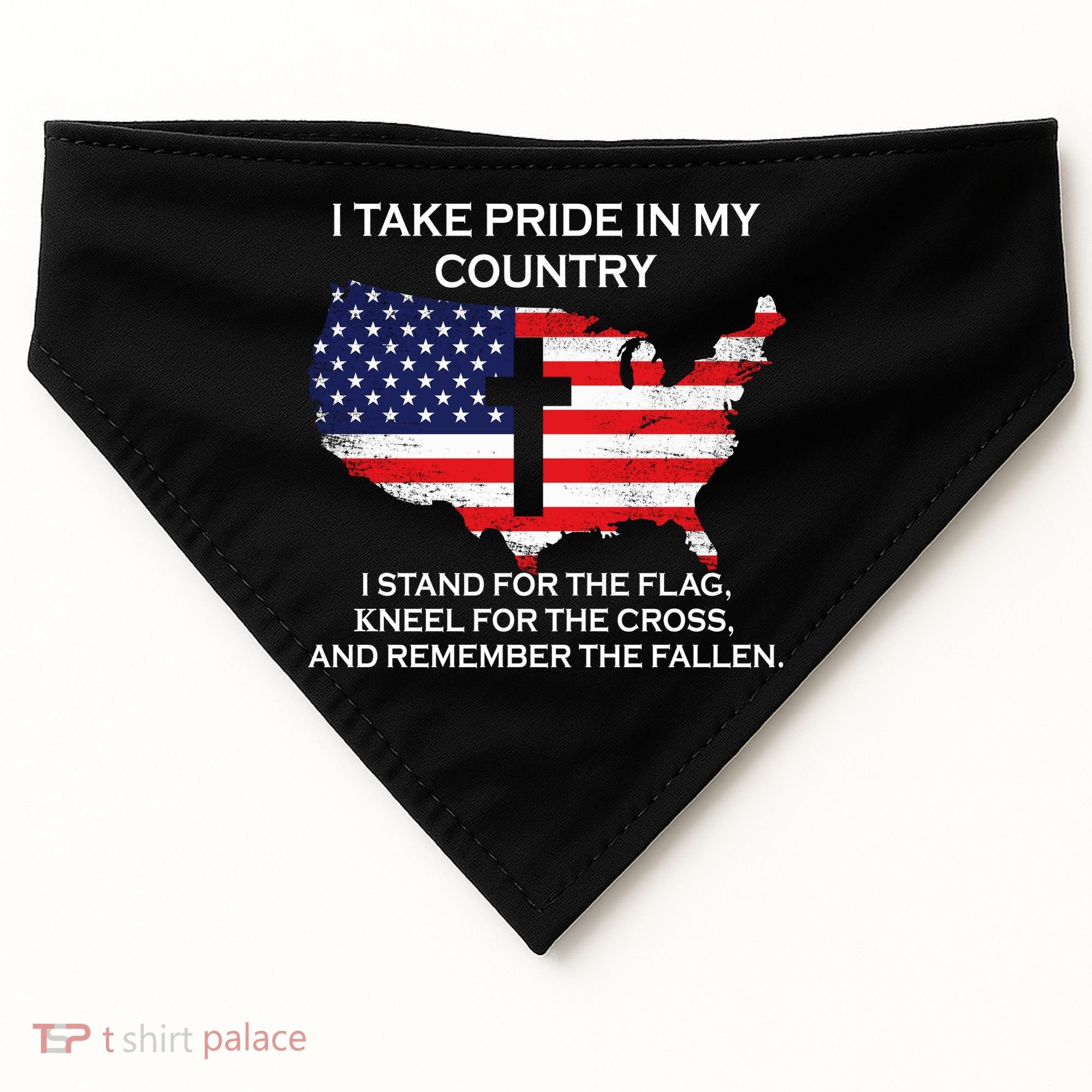 I Take Pride In My Country USA USA-Made Doggie Bandana