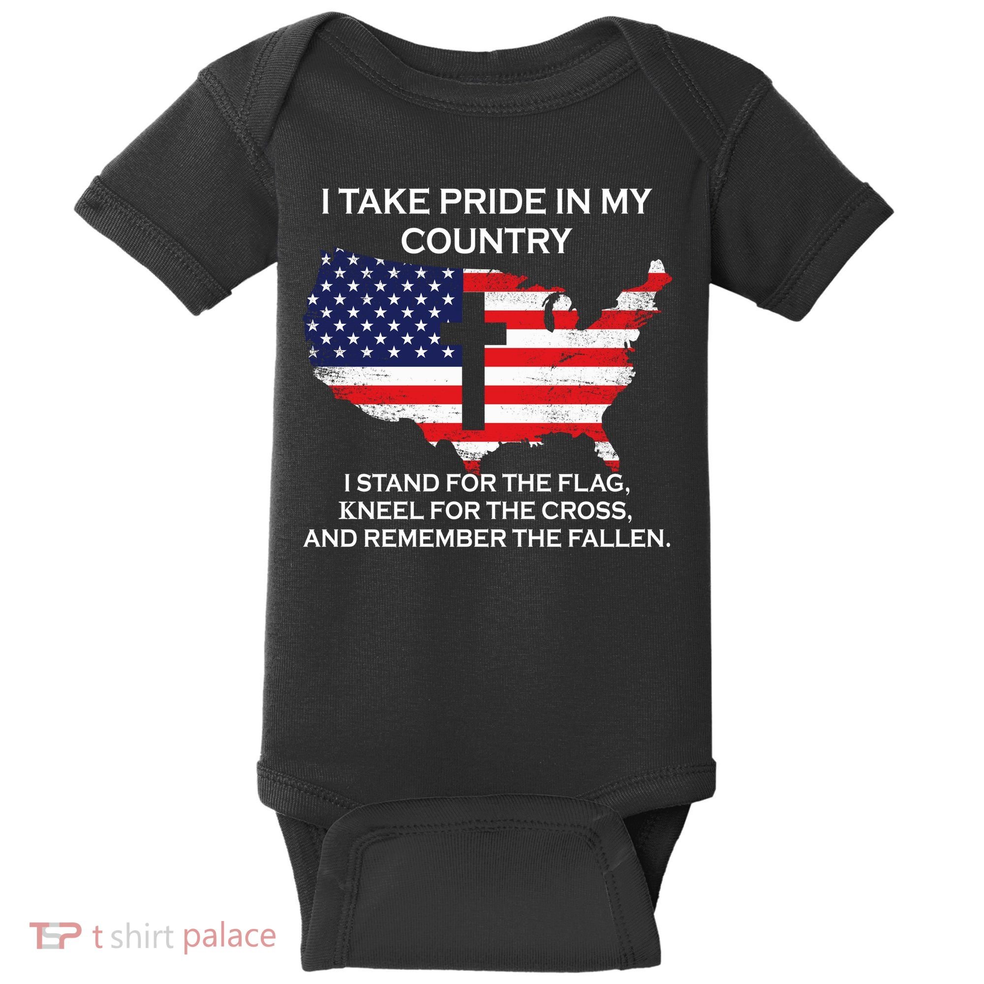 I Take Pride In My Country USA Baby Bodysuit