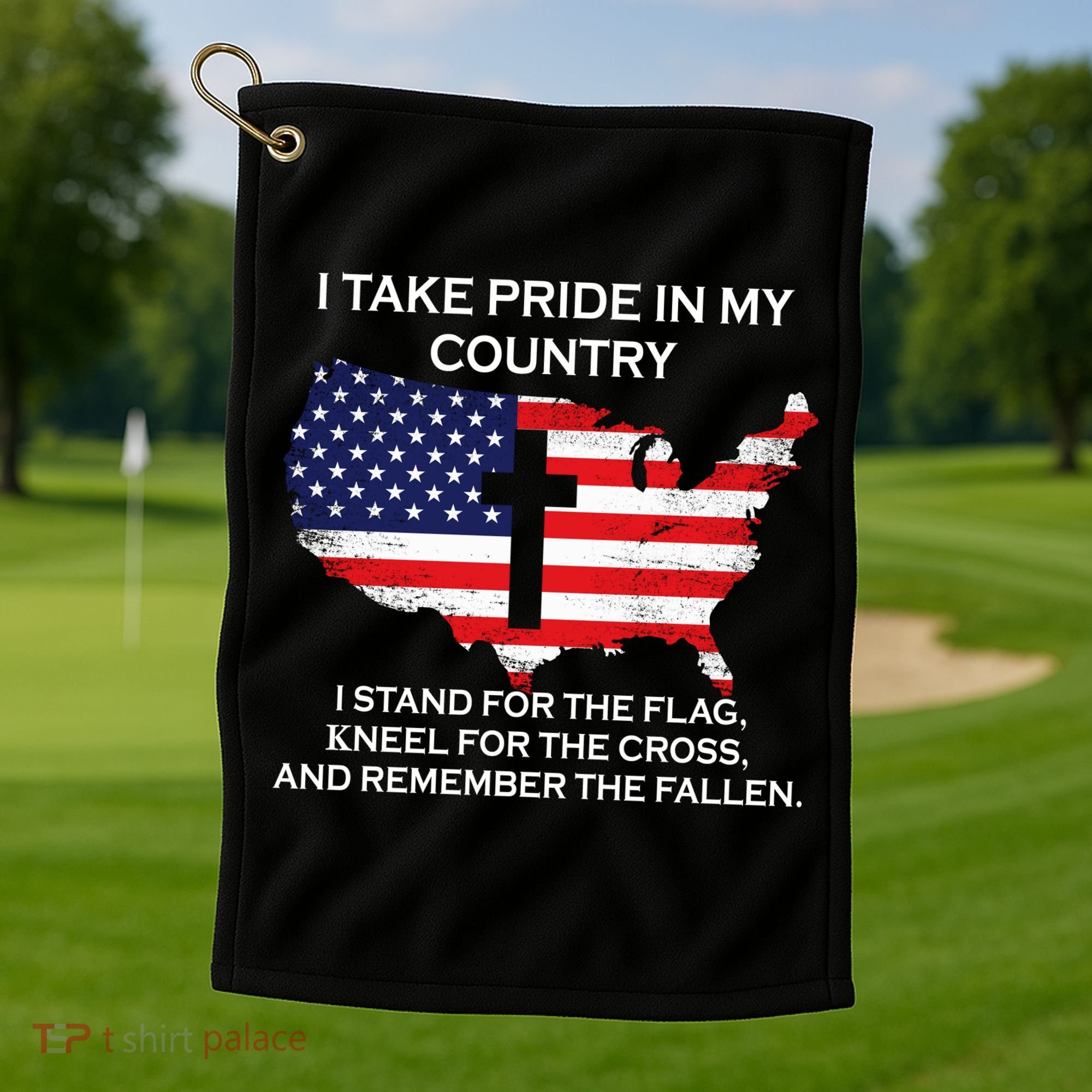 I Take Pride In My Country USA Golf Towel