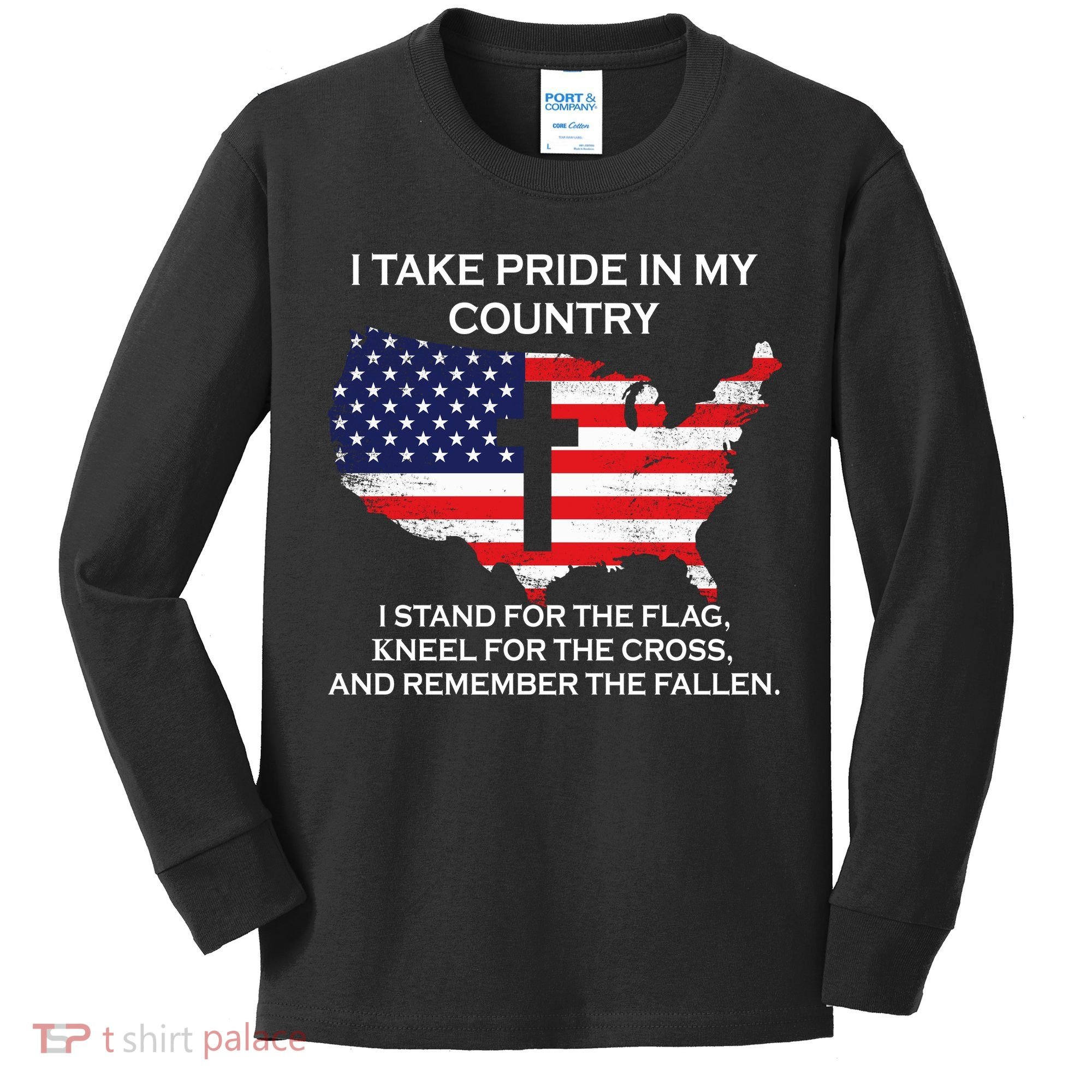 I Take Pride In My Country USA Kids Long Sleeve Shirt