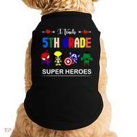 I Teach 5th Grade Superheroes Doggie Tank thumb 0