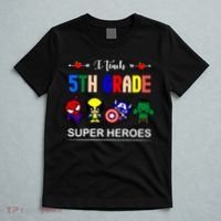 I Teach 5th Grade Superheroes T-Shirt thumb 5