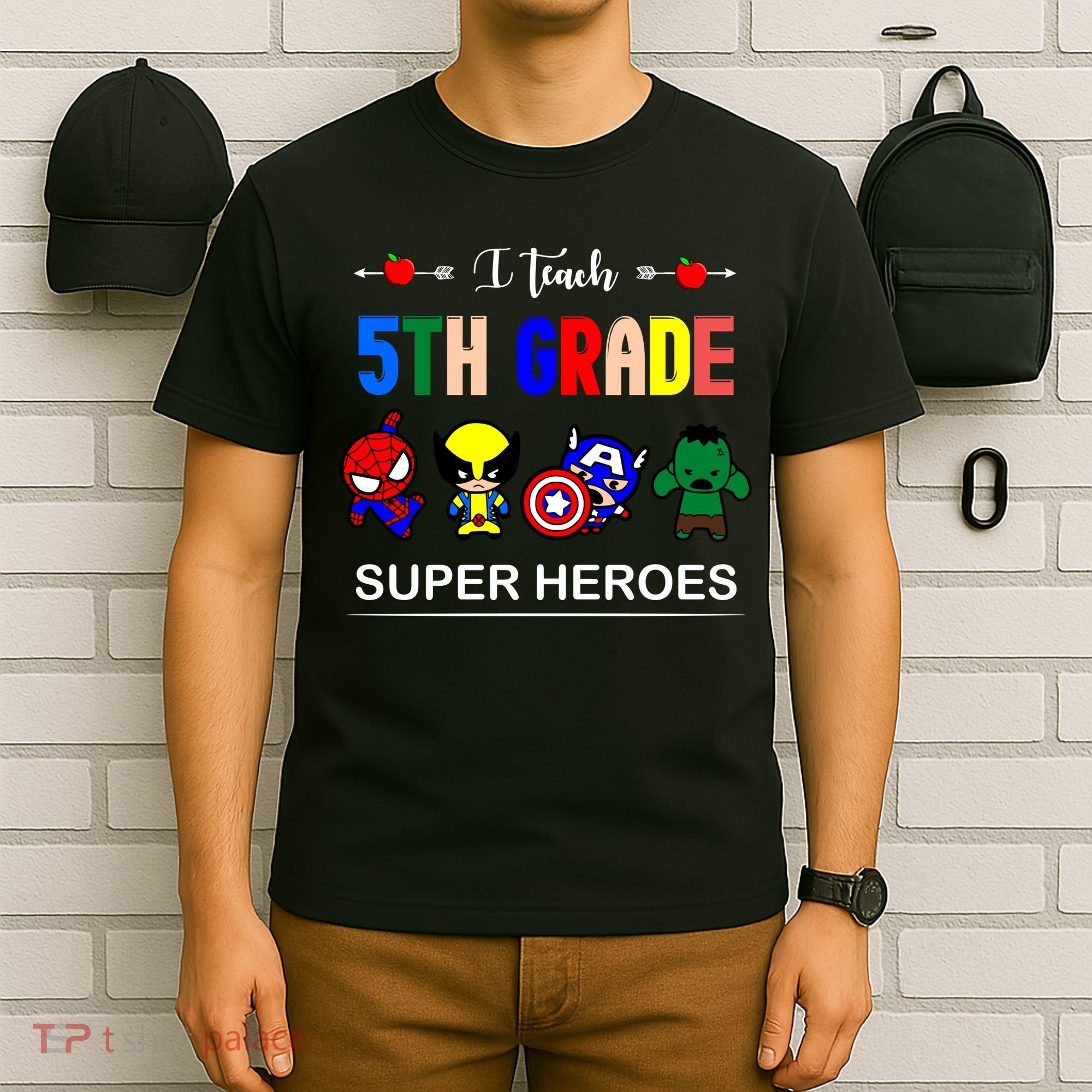 I Teach 5th Grade Superheroes T-Shirt