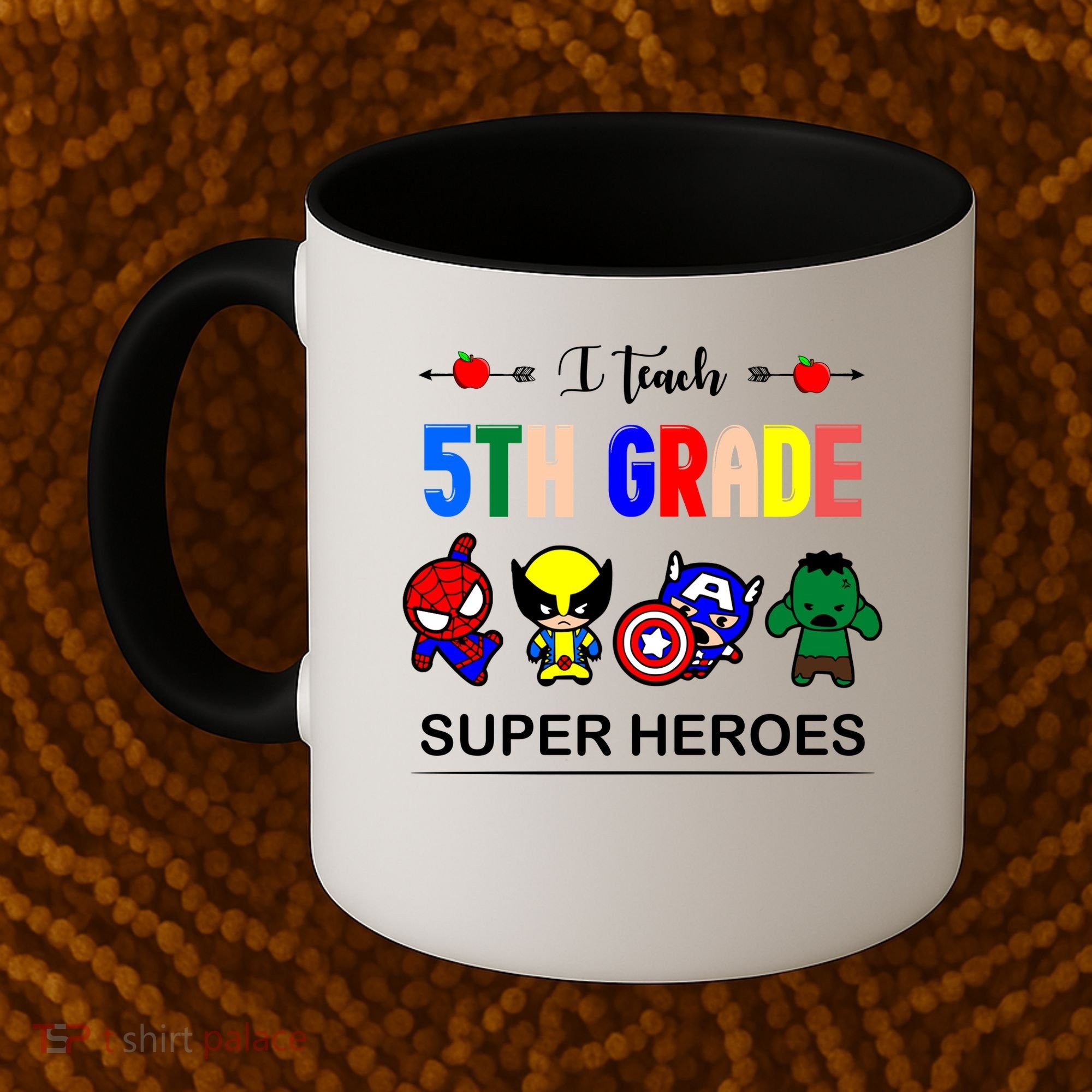 I Teach 5th Grade Superheroes Coffee Mug