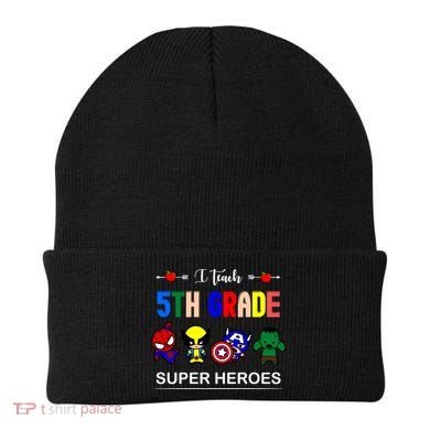 I Teach 5th Grade Superheroes Beanie