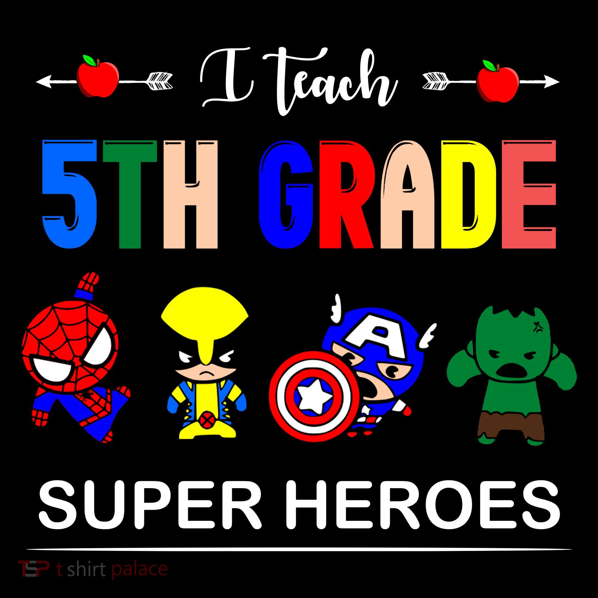 I Teach 5th Grade Superheroes Mousepad