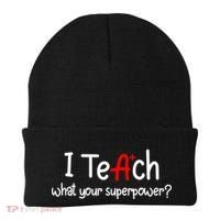 I Teach A+ Students What your Superpower? Beanie thumb 0