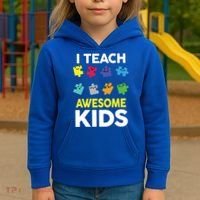 I Teach Awesome Kids Kids Hoodie thumb 3