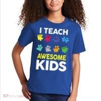 I Teach Awesome Kids Kids T-Shirt thumb 2