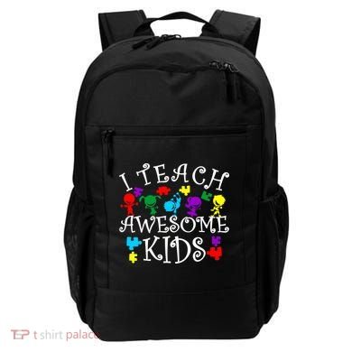 I Teach Awesome Kids Autism Awareness Teacher Backpack