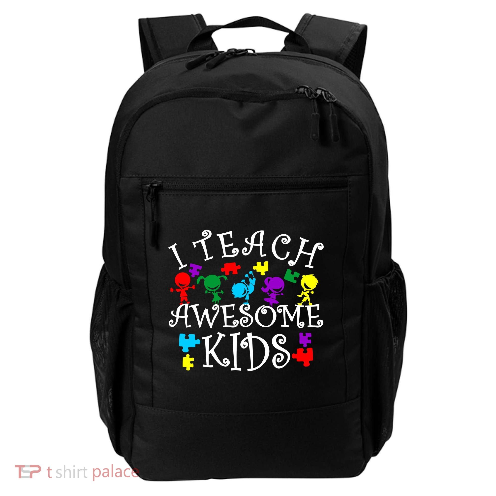 I Teach Awesome Kids Autism Awareness Teacher Backpack