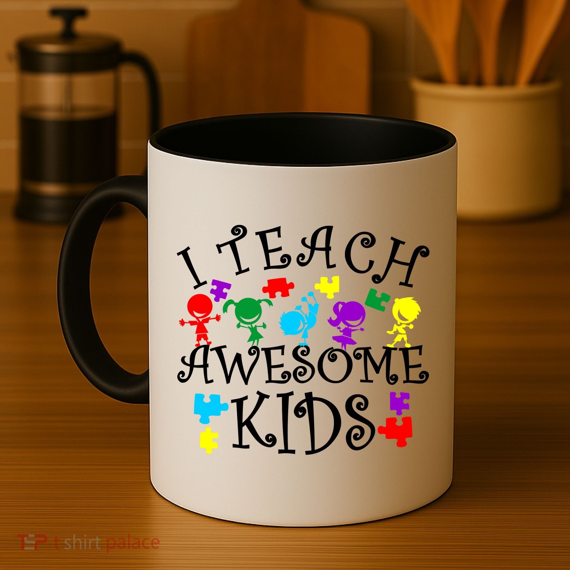I Teach Awesome Kids Autism Awareness Teacher Coffee Mug