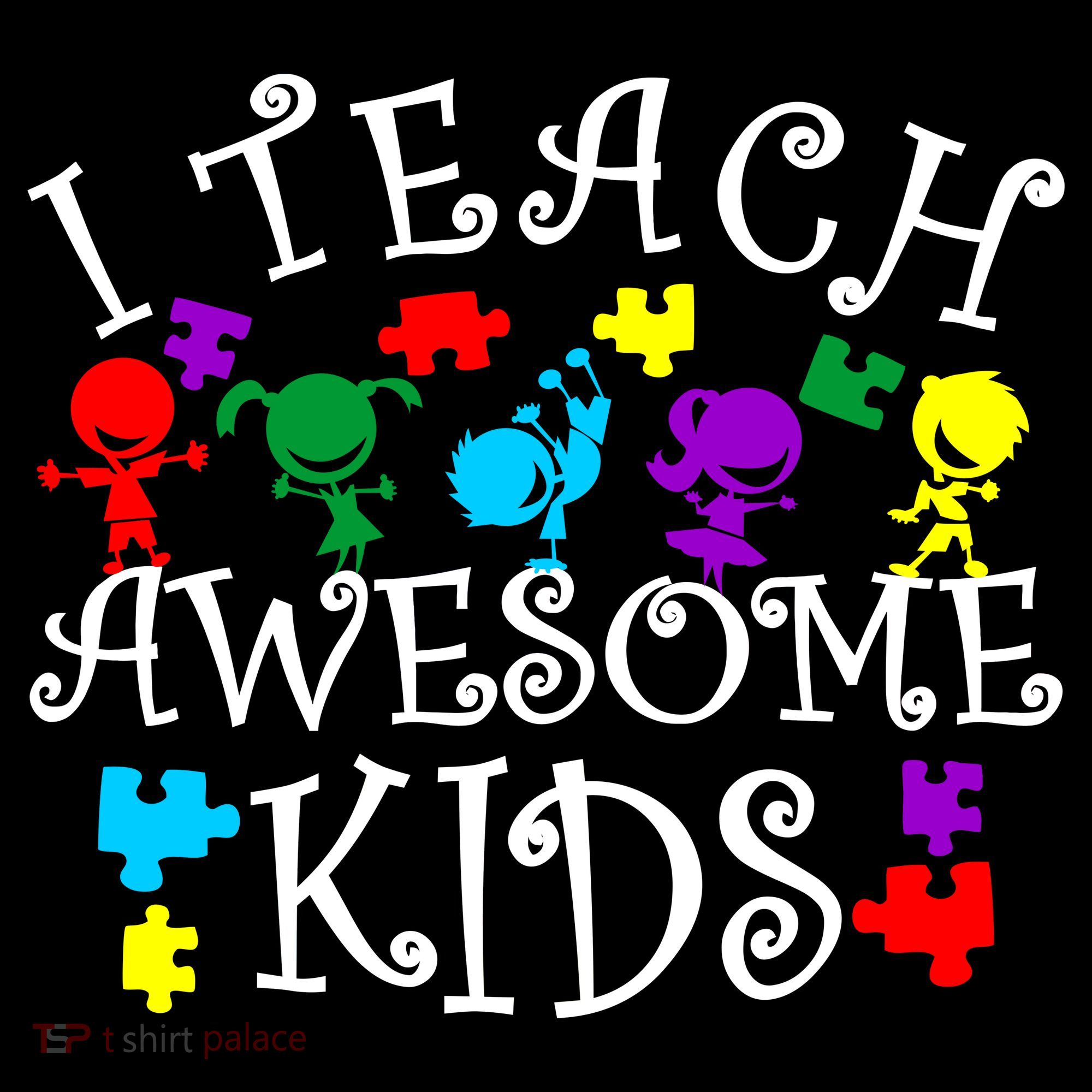 I Teach Awesome Kids Autism Awareness Teacher Women's Hoodie