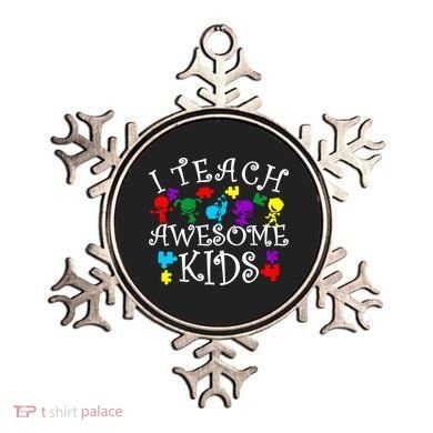 I Teach Awesome Kids Autism Awareness Teacher Ornament