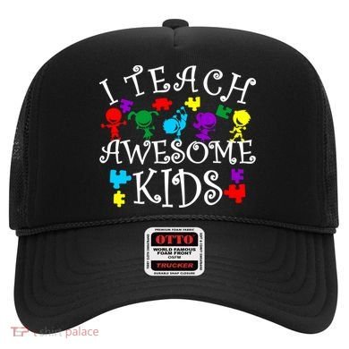 I Teach Awesome Kids Autism Awareness Teacher Hat