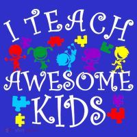 I Teach Awesome Kids Autism Awareness Teacher Women's Tank Top thumb 5