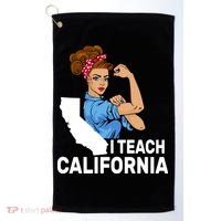 I Teach California State Union Teacher Strike Golf Towel thumb 0