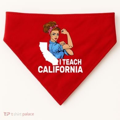 I Teach California State Union Teacher Strike USA-Made Doggie Bandana