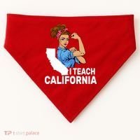 I Teach California State Union Teacher Strike USA-Made Doggie Bandana thumb 0