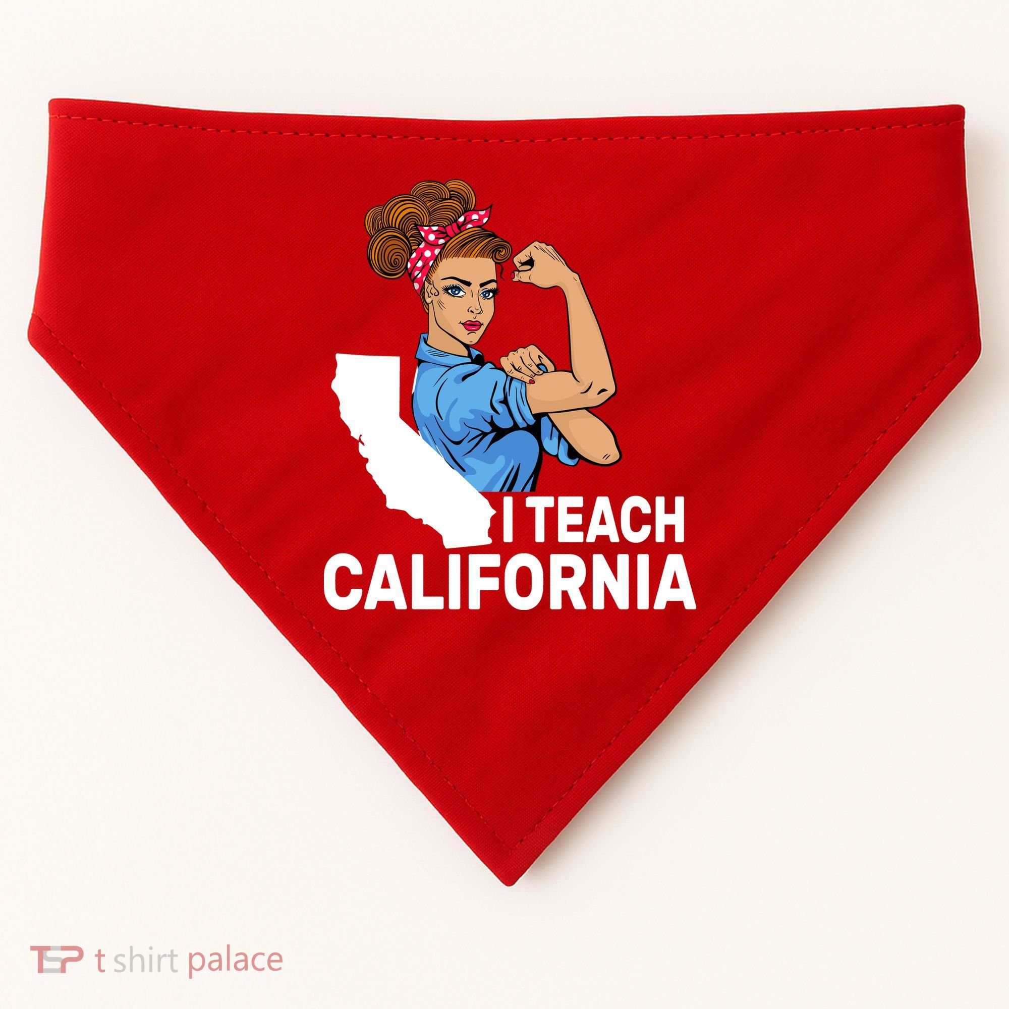 I Teach California State Union Teacher Strike USA-Made Doggie Bandana