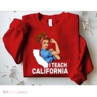 I Teach California State Union Teacher Strike Sweatshirt thumb 2