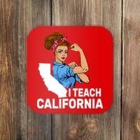 I Teach California State Union Teacher Strike Coaster thumb 0