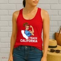 I Teach California State Union Teacher Strike Women's Tank Top thumb 2