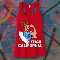 I Teach California State Union Teacher Strike Women's Tank Top thumb 3