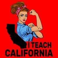 I Teach California State Union Teacher Strike Santa Hat thumb 1