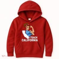 I Teach California State Union Teacher Strike Kids Hoodie thumb 0