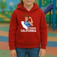 I Teach California State Union Teacher Strike Kids Hoodie thumb 3