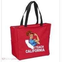 I Teach California State Union Teacher Strike Tote Bag thumb 2