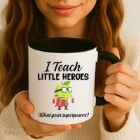 I Teach Little Heroes Coffee Mug thumb 3
