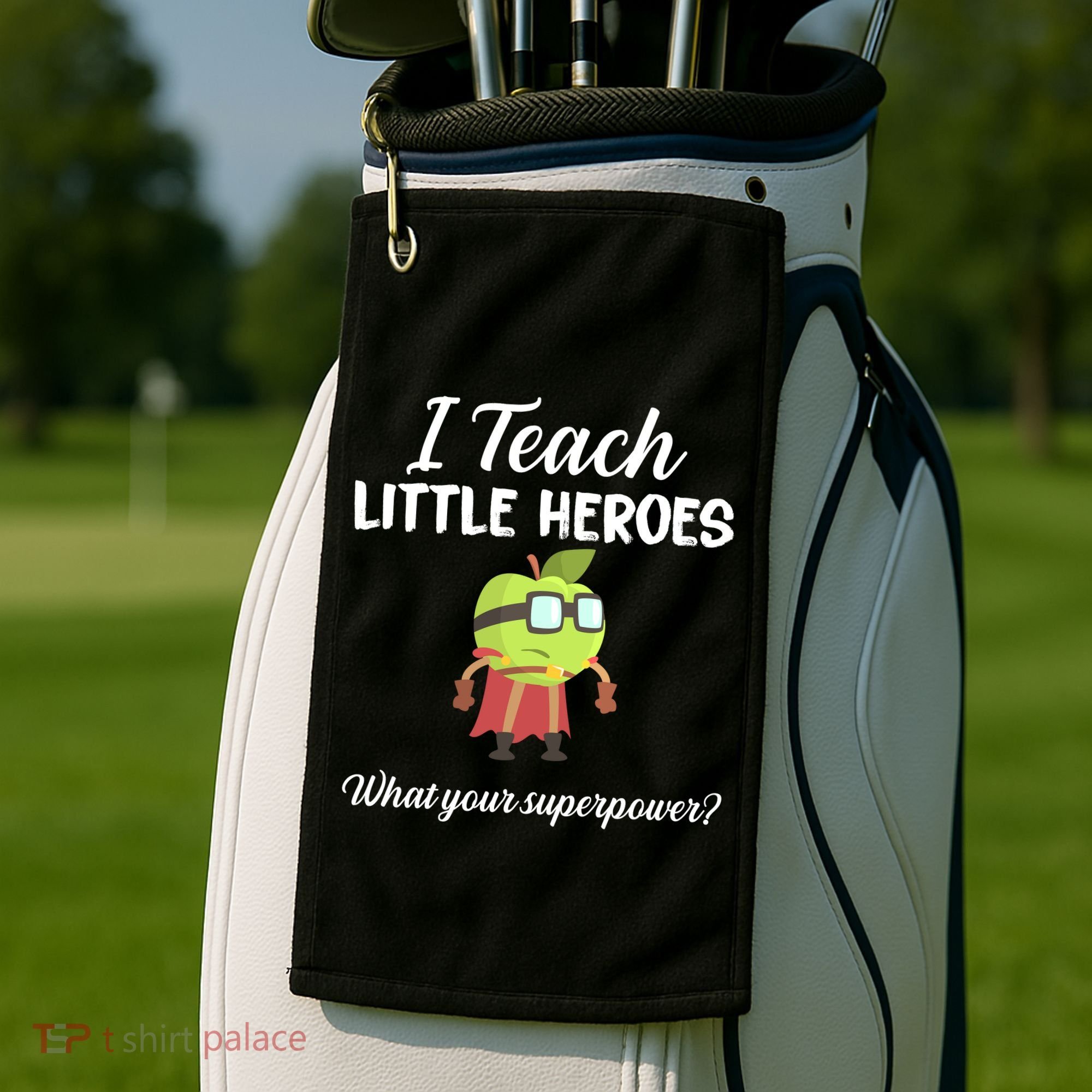 I Teach Little Heroes Golf Towel