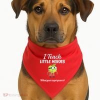 I Teach Little Heroes USA-Made Doggie Bandana thumb 1