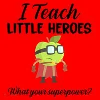 I Teach Little Heroes Santa Hat thumb 1