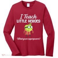 I Teach Little Heroes Women's Long Sleeve Shirt thumb 0