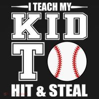 I Teach My Kid To Hit & Steal Baseball Backpack thumb 2