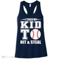 I Teach My Kid To Hit & Steal Baseball Women's Tank Top thumb 0