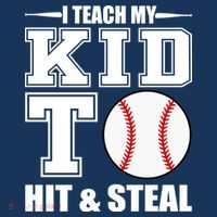I Teach My Kid To Hit & Steal Baseball Women's Long Sleeve Shirt thumb 2