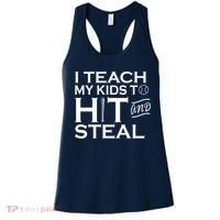 I Teach My Kids To Hit And Steal Women's Tank Top thumb 0