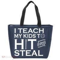 I Teach My Kids To Hit And Steal Tote Bag thumb 0