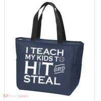I Teach My Kids To Hit And Steal Tote Bag thumb 3