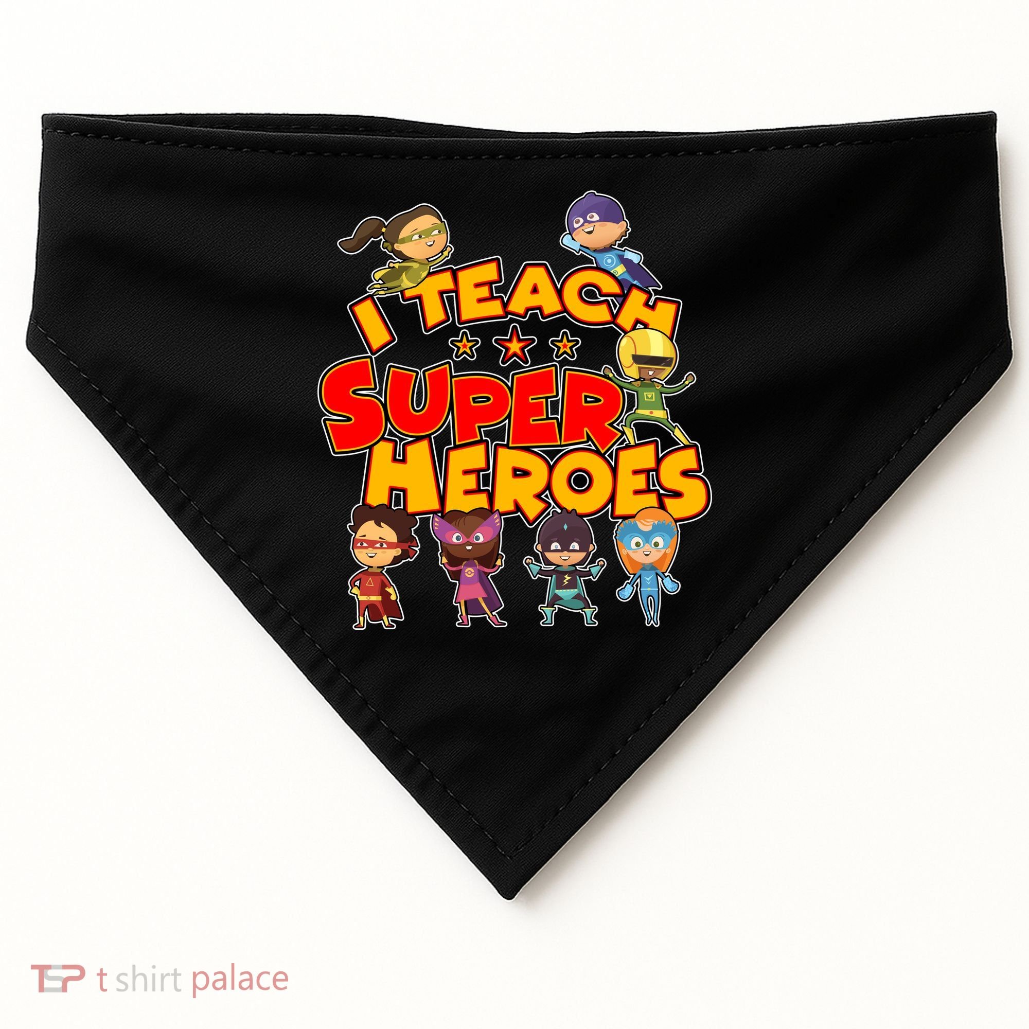 I Teach Superheroes USA-Made Doggie Bandana