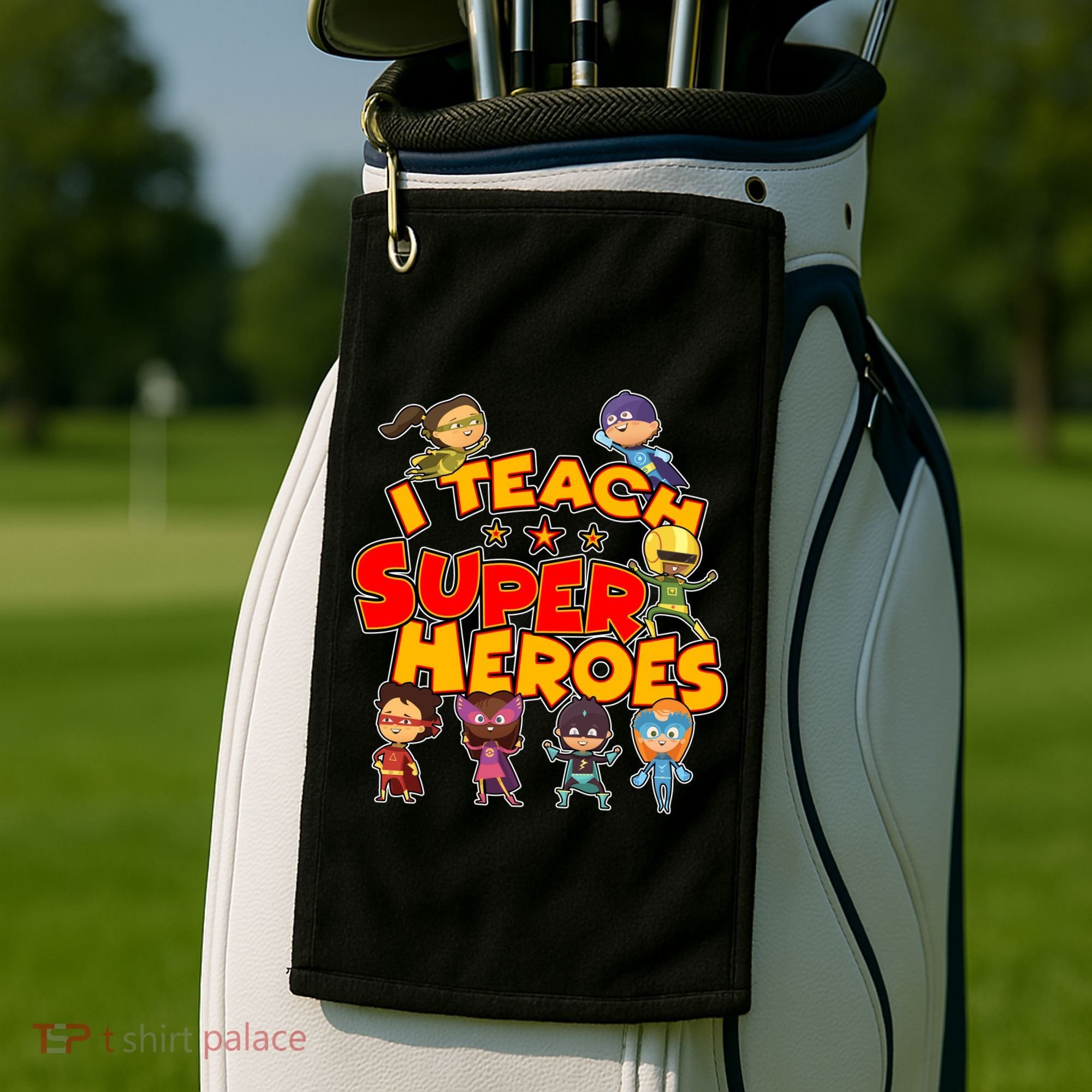I Teach Superheroes Golf Towel
