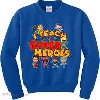 I Teach Superheroes Kids Sweatshirt thumb 0